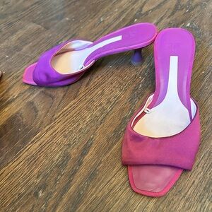 H&M Fuschia Sandals with kitten heel in size 35
